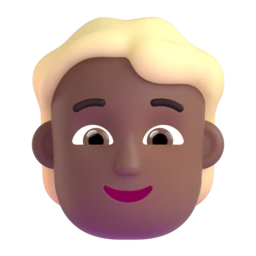 Person: blond hair: medium-dark skin tone animated emoji
