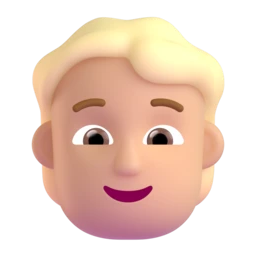 Person: blond hair: medium-light skin tone animated emoji