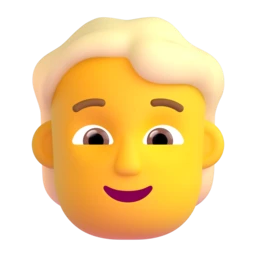 Person: blond hair animated emoji