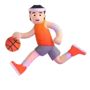 Person bouncing ball: light skin tone 3D animated emoji