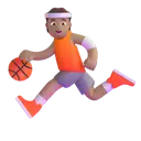 Person bouncing ball: medium skin tone 3D animated emoji