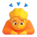Person bowing 3D animated emoji