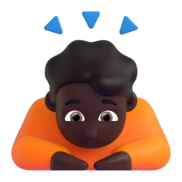Person bowing: dark skin tone animated emoji