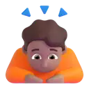 Person bowing: medium skin tone 3D animated emoji