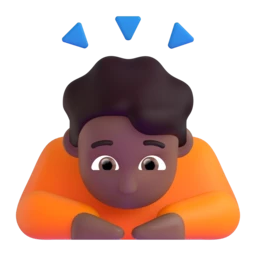 Person bowing: medium-dark skin tone animated emoji