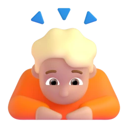 Person bowing: medium-light skin tone animated emoji