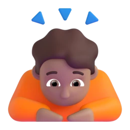 Person bowing: medium skin tone animated emoji
