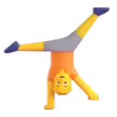 Person cartwheeling 3D animated emoji