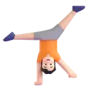 Person cartwheeling: light skin tone 3D animated emoji