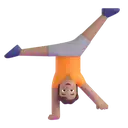 Person cartwheeling: medium skin tone 3D animated emoji