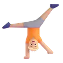 Person cartwheeling: medium-light skin tone 3D animated emoji