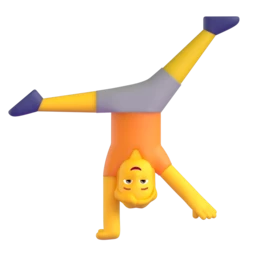 Person cartwheeling animated emoji
