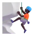 Person climbing: dark skin tone 3D animated emoji