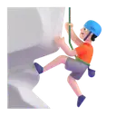 Person climbing: light skin tone 3D animated emoji
