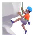 Person climbing: medium skin tone 3D animated emoji
