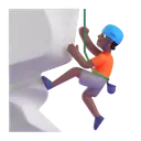 Person climbing: medium-dark skin tone 3D animated emoji