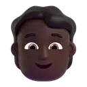 Person: dark skin tone 3D animated emoji
