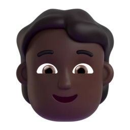 Person: dark skin tone animated emoji