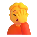 Person facepalming 3D animated emoji
