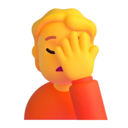 Person facepalming animated emoji