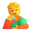 Person feeding baby 3D animated emoji