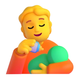 Person feeding baby animated emoji