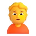 Person frowning 3D animated emoji