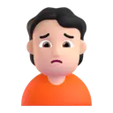 Person frowning: light skin tone 3D animated emoji