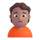 Person frowning: medium skin tone 3D animated emoji
