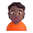Person frowning: medium-dark skin tone 3D animated emoji