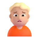 Person frowning: medium-light skin tone 3D animated emoji