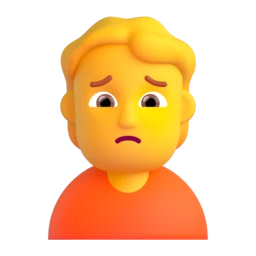 Person frowning animated emoji