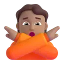 Person gesturing NO: medium skin tone 3D animated emoji