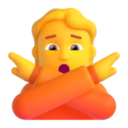 Person gesturing NO animated emoji