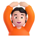 Person gesturing OK: light skin tone 3D animated emoji