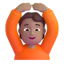 Person gesturing OK: medium skin tone 3D animated emoji