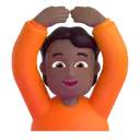 Person gesturing OK: medium-dark skin tone 3D animated emoji