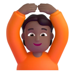 Person gesturing OK: medium-dark skin tone animated emoji