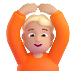 Person gesturing OK: medium-light skin tone animated emoji