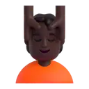 Person getting massage: dark skin tone 3D animated emoji