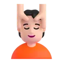 Person getting massage: light skin tone 3D animated emoji