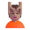 Person getting massage: medium skin tone 3D animated emoji