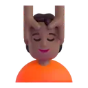 Person getting massage: medium-dark skin tone 3D animated emoji