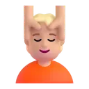 Person getting massage: medium-light skin tone 3D animated emoji