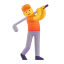 Person golfing 3D animated emoji