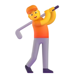 Person golfing animated emoji