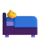 Person in bed 3D animated emoji