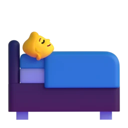 Person in bed animated emoji