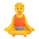 Person in lotus position 3D animated emoji