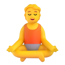 Person in lotus position animated emoji
